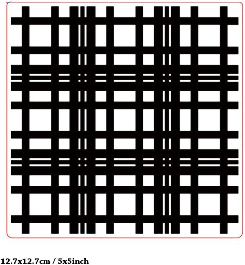 Arbuya Plaid Background Plastic Embossing Folder (5.9"x5.9''| Plaid Pattern) Paper Crafts Embossed Folder for Card Making Scrapbooking - Image 2